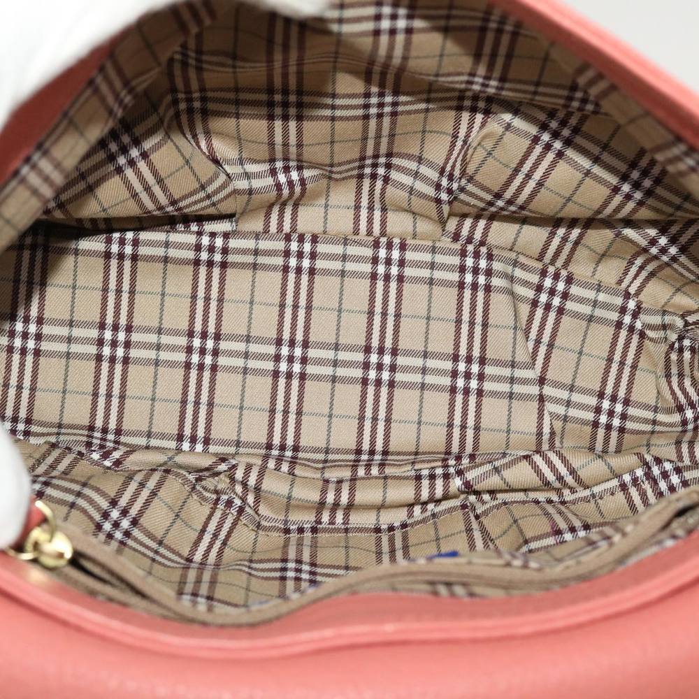BURBERRY Blue Label Shoulder Bag Leather Orange Auth yb128 - Picture 11 of 16